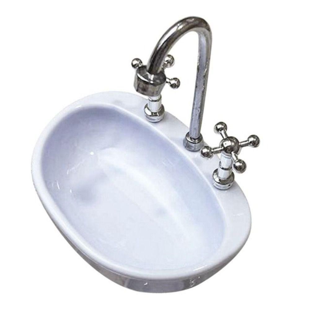 

Классические игрушки Керамический кукольный домик Игрушка Имитация Раковина для ванной Умывальник Фигурка Модель раковины для ванной Bathtub