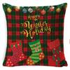 New Christmas Pillowcase Cushion Car Waist Protector Bedside Pillowcase Christmas Linen Pillowcase