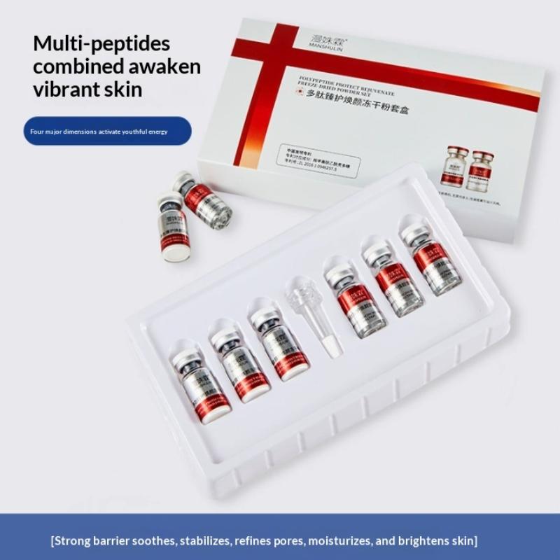 GHK-CU Blue Copper Peptide Lyophilized Powder Set Gentle Repair Firming Serum for Post-Sun Skincare Hydration A1