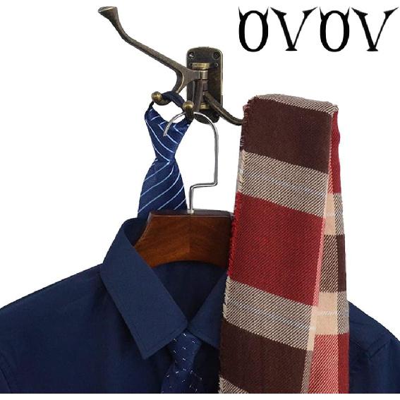 OVOV Rustic Tirple Swivle Hook Zinc Alloy Wall Mounted Coat Hook Multifunctional Foldable Decoration Robe Hook(Antique Bronze)