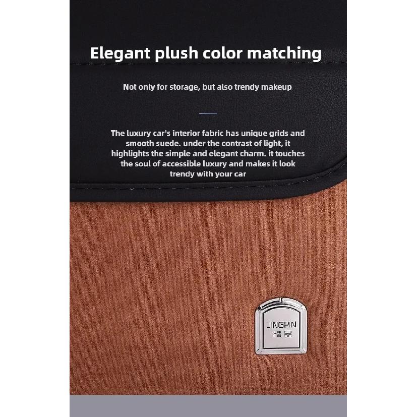 Light Luxury Suede Car Trunk Storage Box Large Capacity Foldable Car Trunk Organizer Trunk Accessories Car Storage Organizer Box