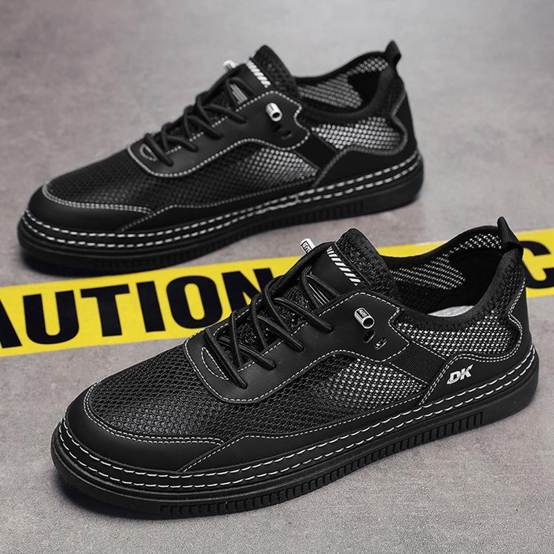 

Сетчатые туфли мужские кроссовки дышащие повседневные трендовые мужские туфли лето 2024 новые полые модные туфли для студентов и подростков 39