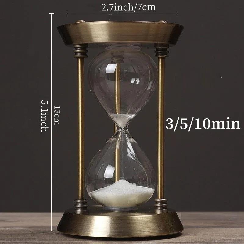 15 Minute Retro Metal Artizanal Clepsidră Pendul Aranjament Birou Acasă Ornament Cronometru Nisip Clepsidră Decorațiune