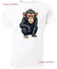 Chimpanzee T Shirt Choice Of Size Colours Unisexs Unisexs Kids Vintage Designer Clothes Stretched Homme Graphic Stylish
