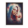 Blue Care: Mary With Baby Jesus Heavenly Protection: Mary With Baby Jesus, 50X70 Cm, Unframed, Premium Canvas On Stretcher
