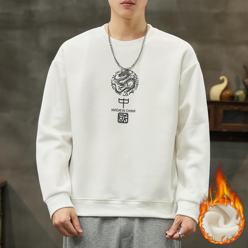 Осенне-зимний мужской тяжелый утолщенный свитер в китайском стиле Guochao Velvet Youth — фото 11