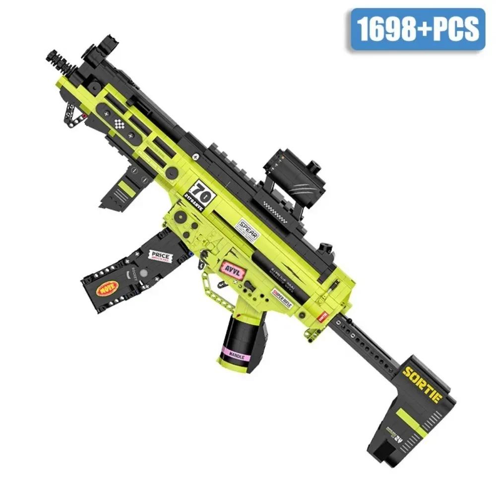 Moc Militär Mp5 Kriss Vector Maschinenpistolen Modell Mini Größe Bausteine Diy Waffe Mikro Steine Spielzeug Kind Junge Geburtstagsgeschenk