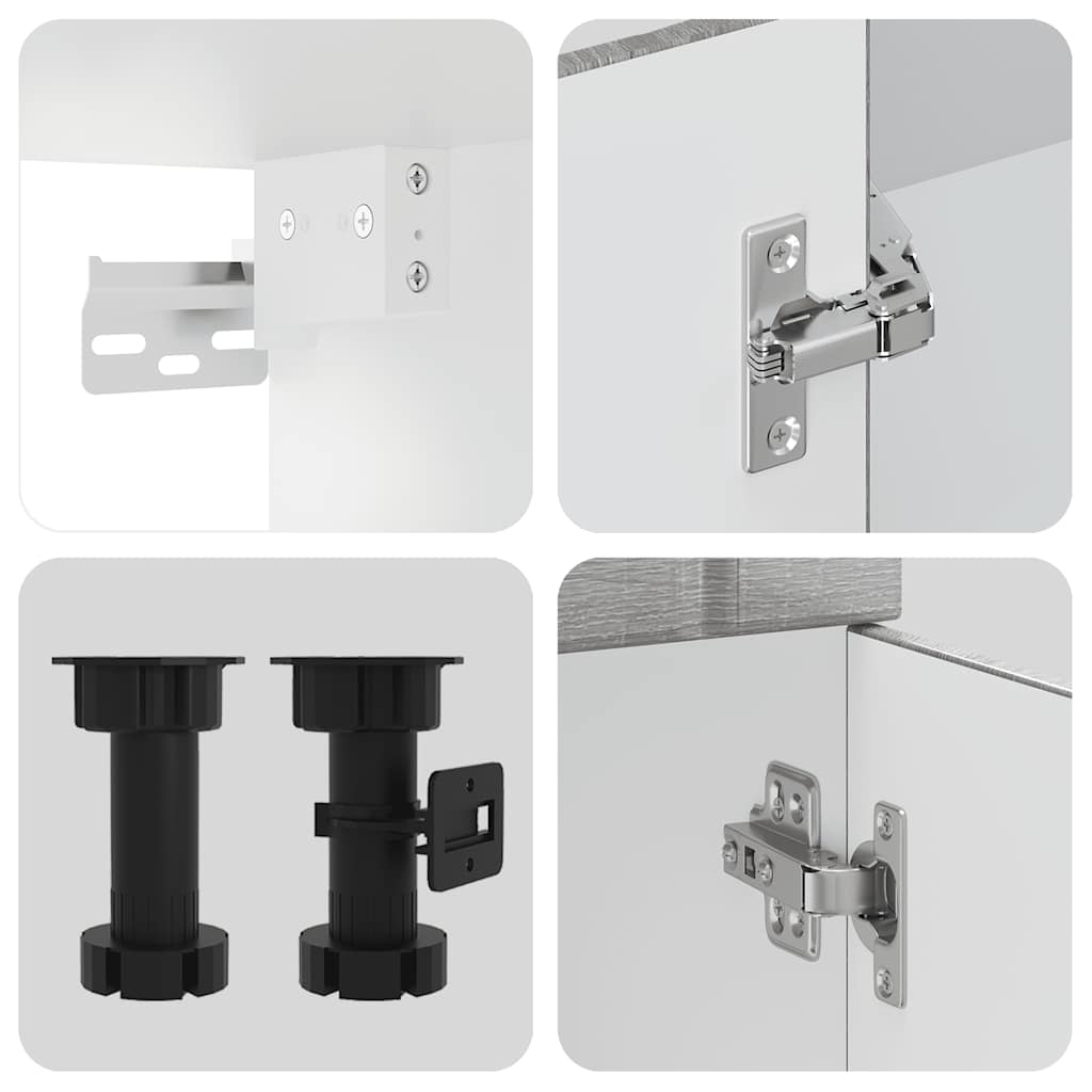 Kalmar 8-Piece Kitchen Cabinet Set Sonoma Oak Grey