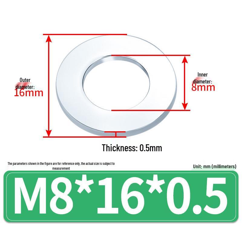 Extra Large Galvanized Metal Flat Washers - Sizes M1.6 to M14