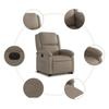 Recliner Chair with Lift Assist Electric Cappuccino Faux Leather