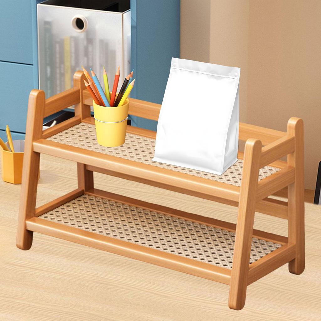 Water Cup Display Rack Practical Modern Seasoning Rack Multipurpose 2 Layer Storage Shelf for Office Home Coffee Bar Accessories