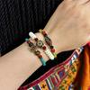 Ethnic Style Bracelet - Vintage Nepalese Woven String Necklace with Creative Bells Pendant