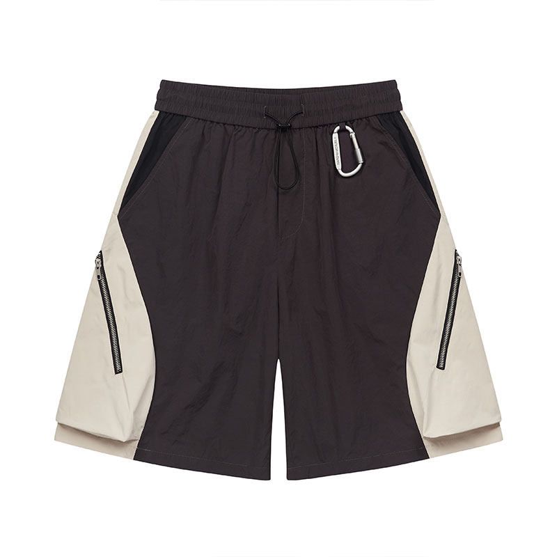 

Harshandcruel Cleanfit Outdoor Function Patchwork Climbing Button Carabiner Nylon Profile Pendant Shorts Dark gray M