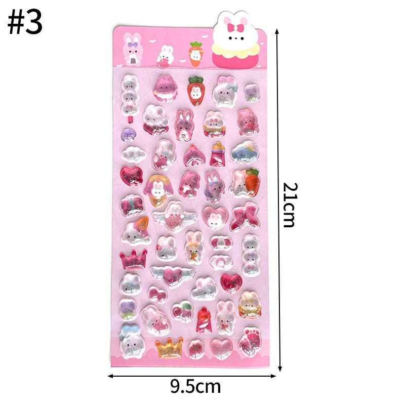 Cute Cartoon Animals Drop 3D Relief Sticker Scrapbooking Diy Diary Phone Case Stationery Sticker Collect Stickers Book Kids Gift