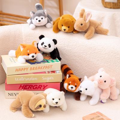 Xiangxiang Sanzi Red Panda Raccoon Doll Table with Palm Treasure To Play with Soothing Plush Toy Doll Small Doll