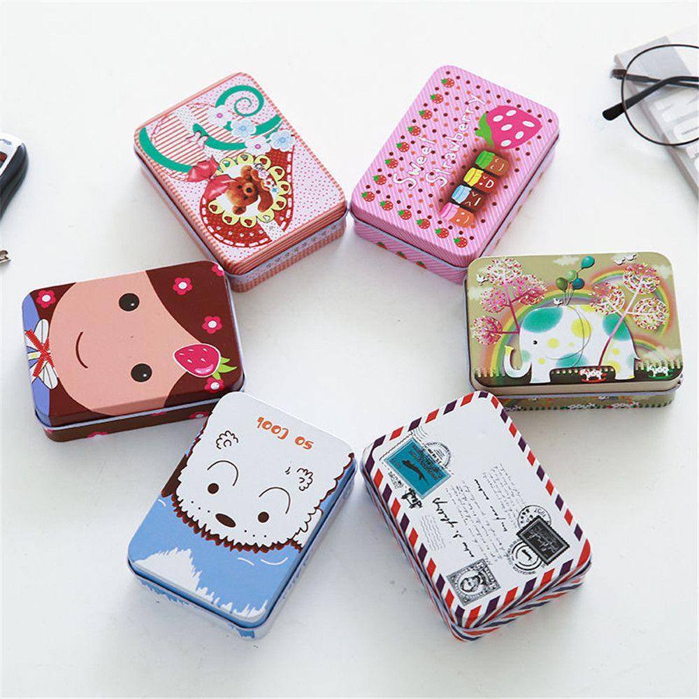 Organizer Box Iron Hairpin Jewelry Box Mini Cartoon Storage Boxes Dustproof