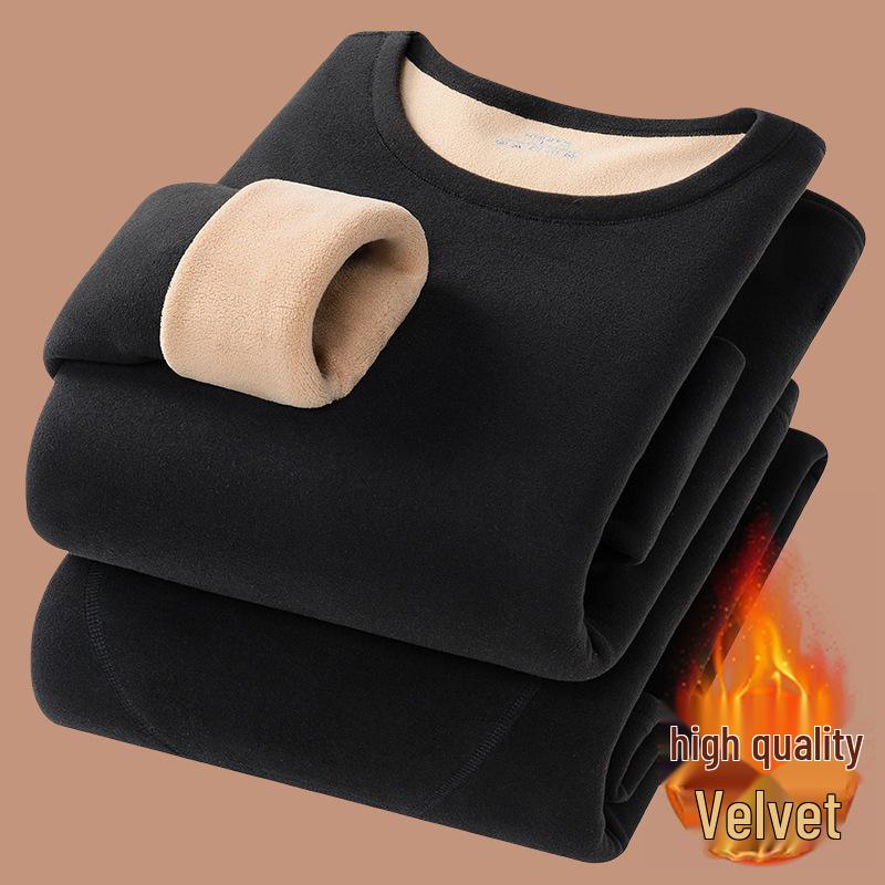 Ανδρικό Σετ Θερμής Εσωτερικής Ένδυσης από Παχύ Μαλλί Αρνιού - Φούτερ & Παντελόνι Φθινόπωρο/Χειμώνας για Προστασία από το Κρύο