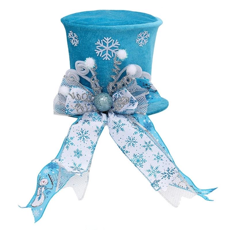 

Folding Christmas Tree Top With Big Bowknot Embellishments for Indoor and Outdoor Winter Holiday Party Centerpieces