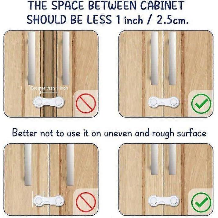 12 Pieces Baby Door Lock, Child Safety Drawer Lock, Baby Safety Door Lock, Home Safety, Child Cupboard Safety for Refrigerator Window, Strong Adhesive