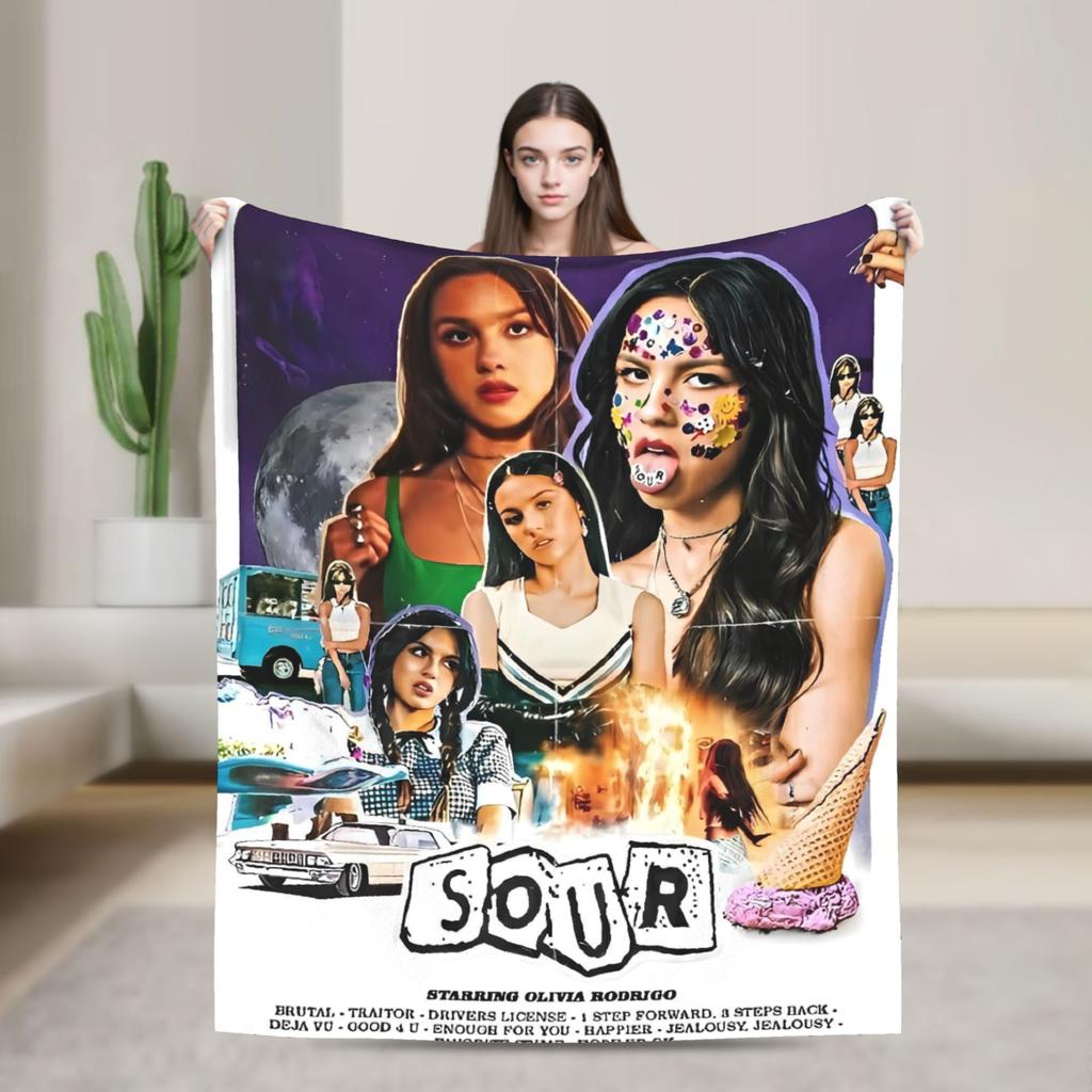 Warm Blanket Camping  Throw Blanket  Flannel Bedspread For Couch Chair Sofa Bed O-Oli-via Vampire  Funny Sofa Bed Cover