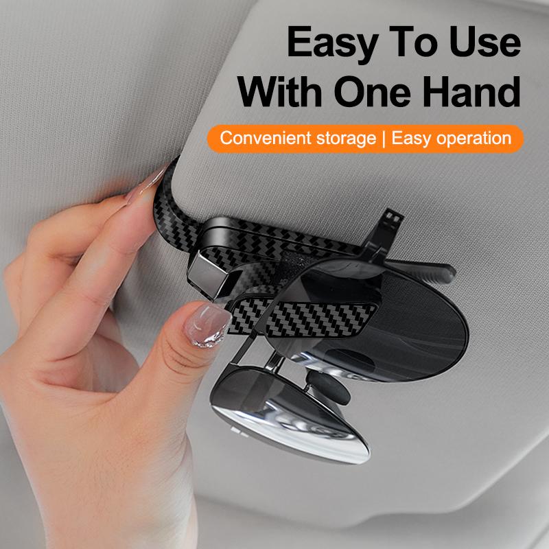 Auto Kohlefaser Sonnenblende Brillenclip Sonnenbrillenhalter für Porsche Panamera Cayenne Taycan 911 718 Macan Carrera-GT 928 944