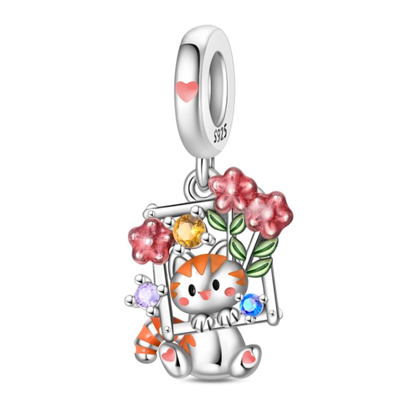 Jungfräuliches Kupfermetall Koala Elefant Kaninchen Haustier 3mm Charm Perlenkomponenten Perlenkomponenten Anhängerperlenkomponenten Ideal Entworfen für Geburtstage Hoch