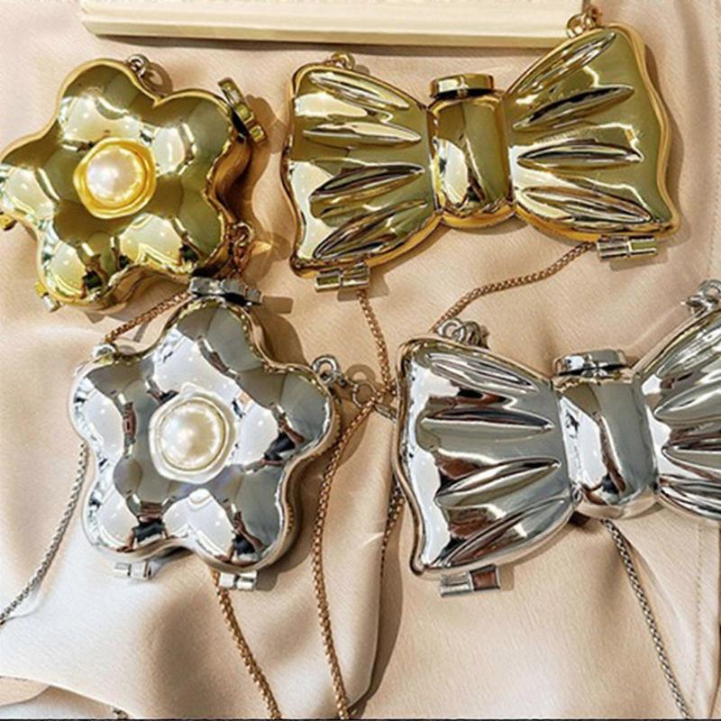 Compact Acrylic Lipstick Organized Shoulder Bag Easy Access For Multiple Lipsticks Travel Friendly Beauty Accessory  Silver