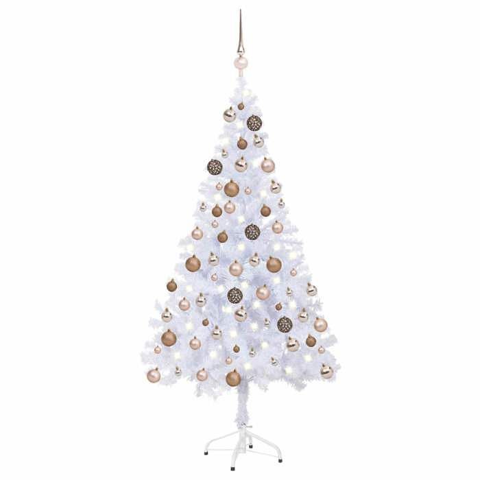 Maison Exclusive - Arbre de Noël artificiel pré-éclairé/boules 150 cm 380 branches