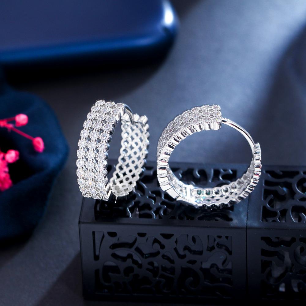 Personalized Earrings, Stud Earrings, Women'S Round Ear Buckles, Inlaid With Zircon Earrings, Ear Jewelry.