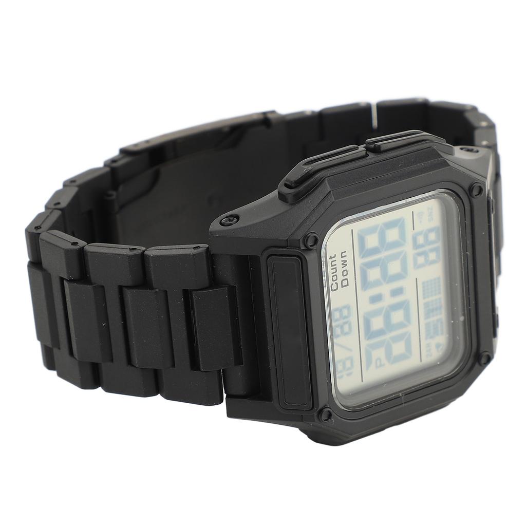 Digital Watch 50m Waterproof Backlit Display Electronic Watch with Alarm Clock Stopwatch Countdown