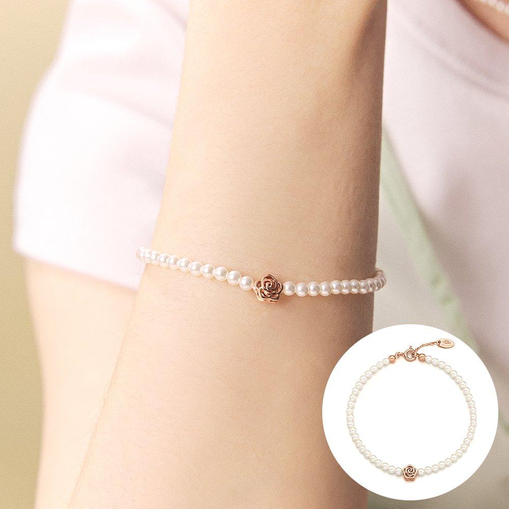 [Rosemont] Silver Pearl Bracelet Rc0397