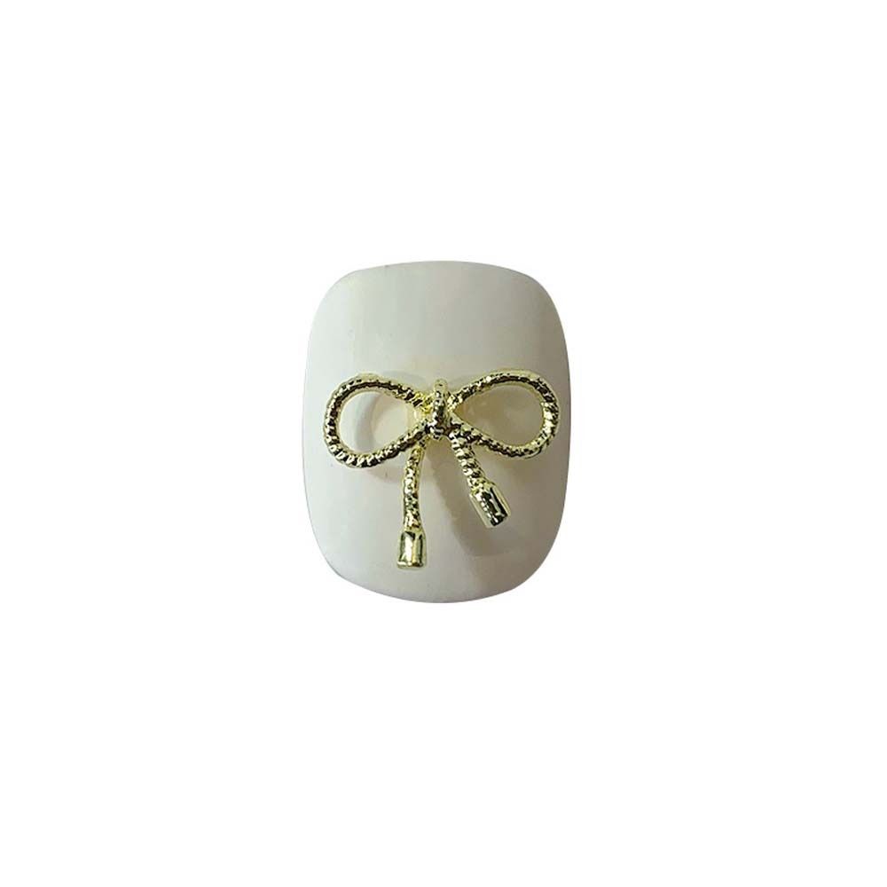 Silver Bowknot Flowers Nail Rhinestones Nail Art Jewelry Bow Nail Decorations 3D Nail Art Drills