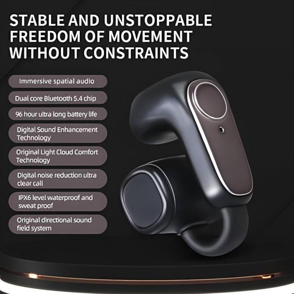 1pc Single Ultra-Secure Clip Design Ear Headphones Bluetooth 5.4 Earbuds Fashion Headset