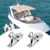 Yousheng 2Pcs Sliding Hat Gable Seat High-Gloss Polished Finish Deck Hinges Eye End Cap 316 Stainless Steel Boat
