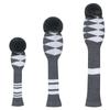 LeFeng Sports Knit Golf Club Cover Set with Number Tags and Fits and 5 Woods Check 3-Piece Pompoms, Gray, 1, 3, (Gray Pattern)