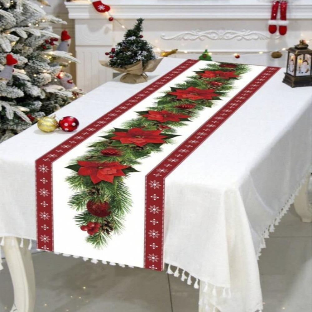 Faceless Gnome Christmas Table Runner Ornament New Year Tablecloth New Table Decor  For Home