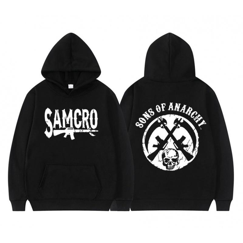 2025 Sons of Anarchy SAMCRO Doppelseitig Drucken Streetwear Männe