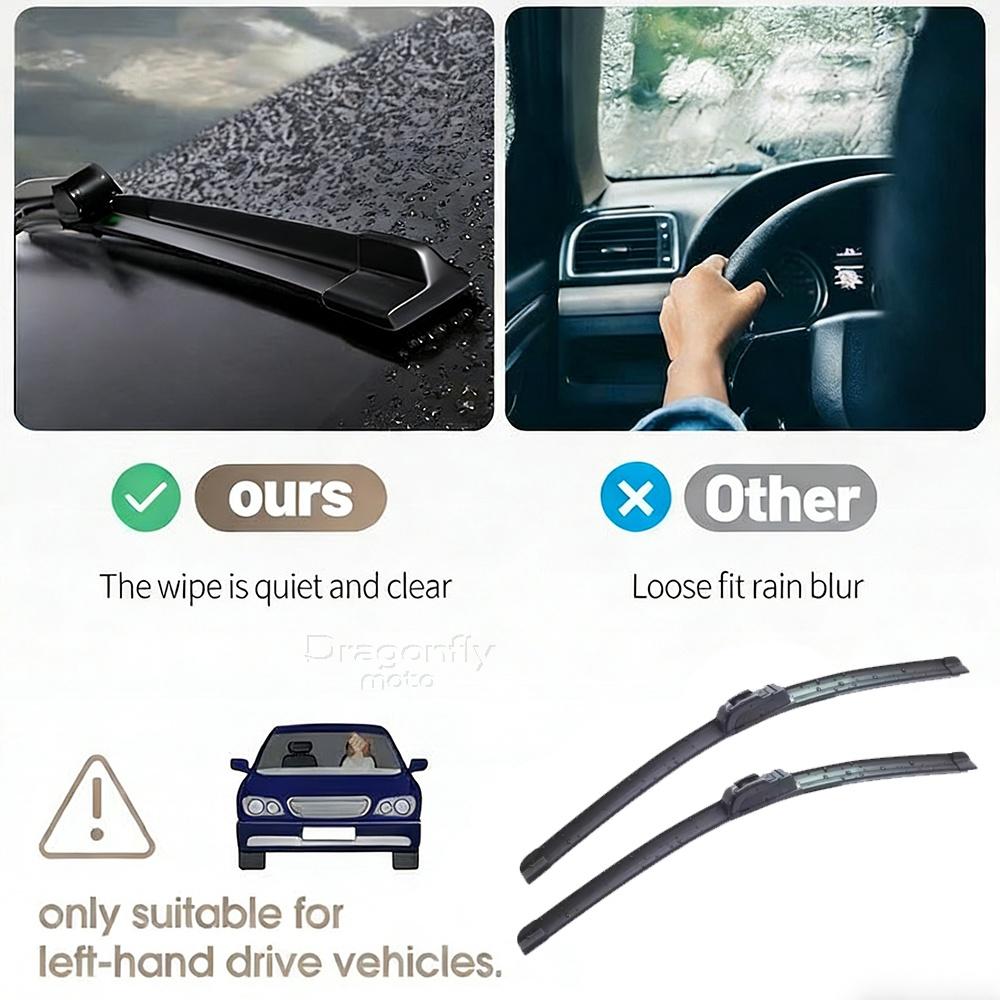 Front Windshield Wiper Blades 2x Windscreen Window Accessories 2000 2008 2012 2015 2017 2019 2020 For Citroen Berlingo 1996-2023