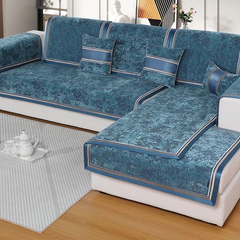 

Утолщенные нескользящие чехлы для диванов, современные облака, синель, противоскользящая подушка для дивана, диван для гостиной, универсальное кресло, чехол, полотенце 70x70cm 1pcs