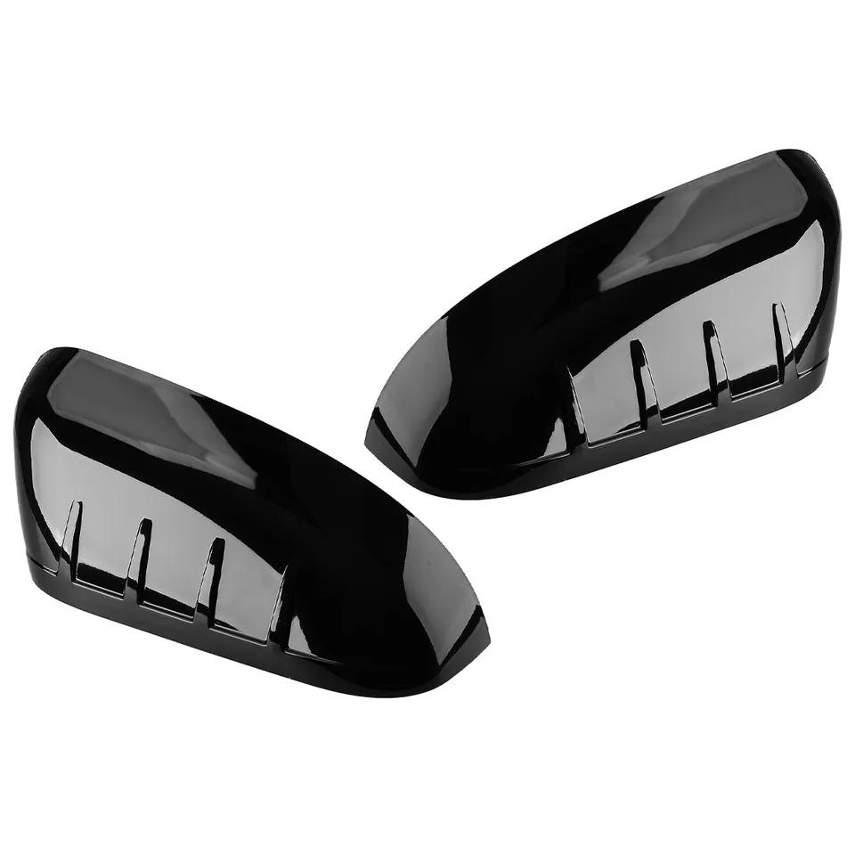 For Ford Explorer 2011-2015 Car Sticker Rearview Side Mirror Cover Wing Cap Exterior Door Rear View Case Trim Chrome Black ABS