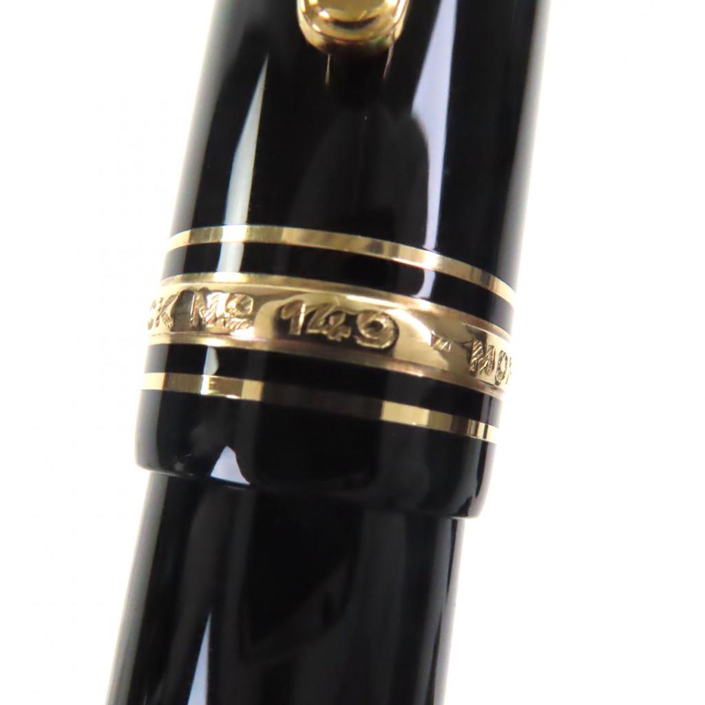 Excellent MONTBLANC fountain pen Meisterstück 149 white star Black gold 14K mens Used