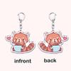Hot Red Panda Eating Ramen Keychains for Accessories Cant Hear You Im Gaming Keyrings Jewelry Fans Friends Gifts