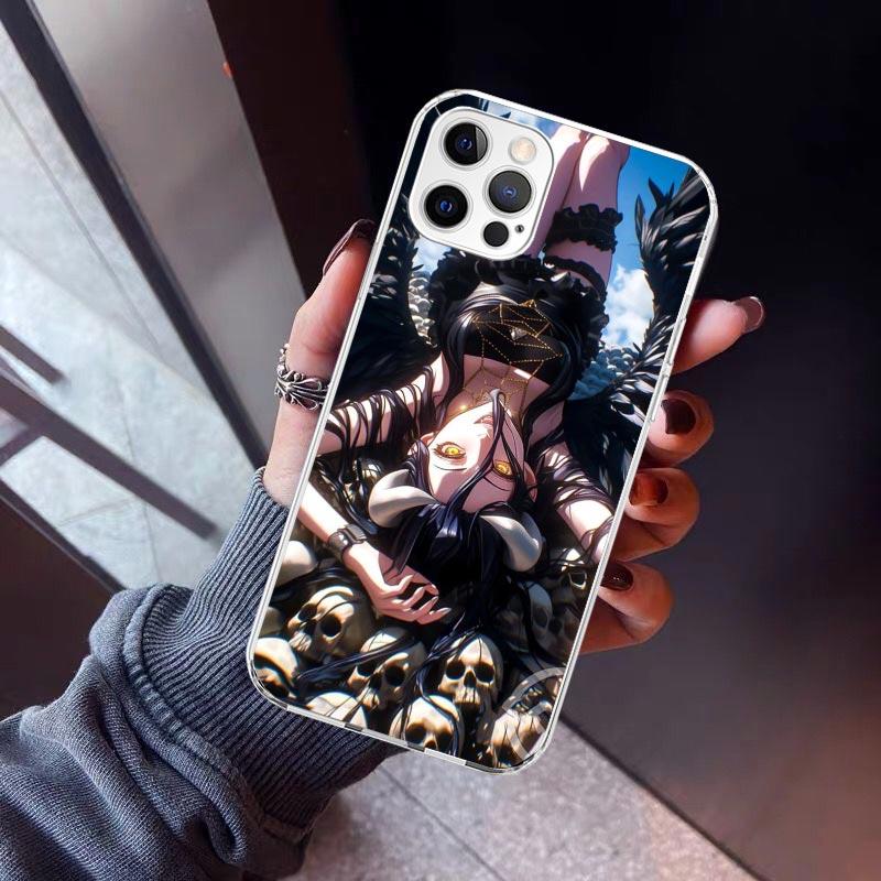 Albedo Overlord Anime Phone Case For iPhone 17 Air 16 15 Pro Max 14 Plus 13 Mini 12 11 Cover 7 8 SE Silicone Shell Print Fundas