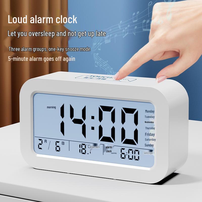 Multifunctional Smart Alarm Clock for Students and Children, Wake-Up Tool, Desktop Clock for Boys and Girls