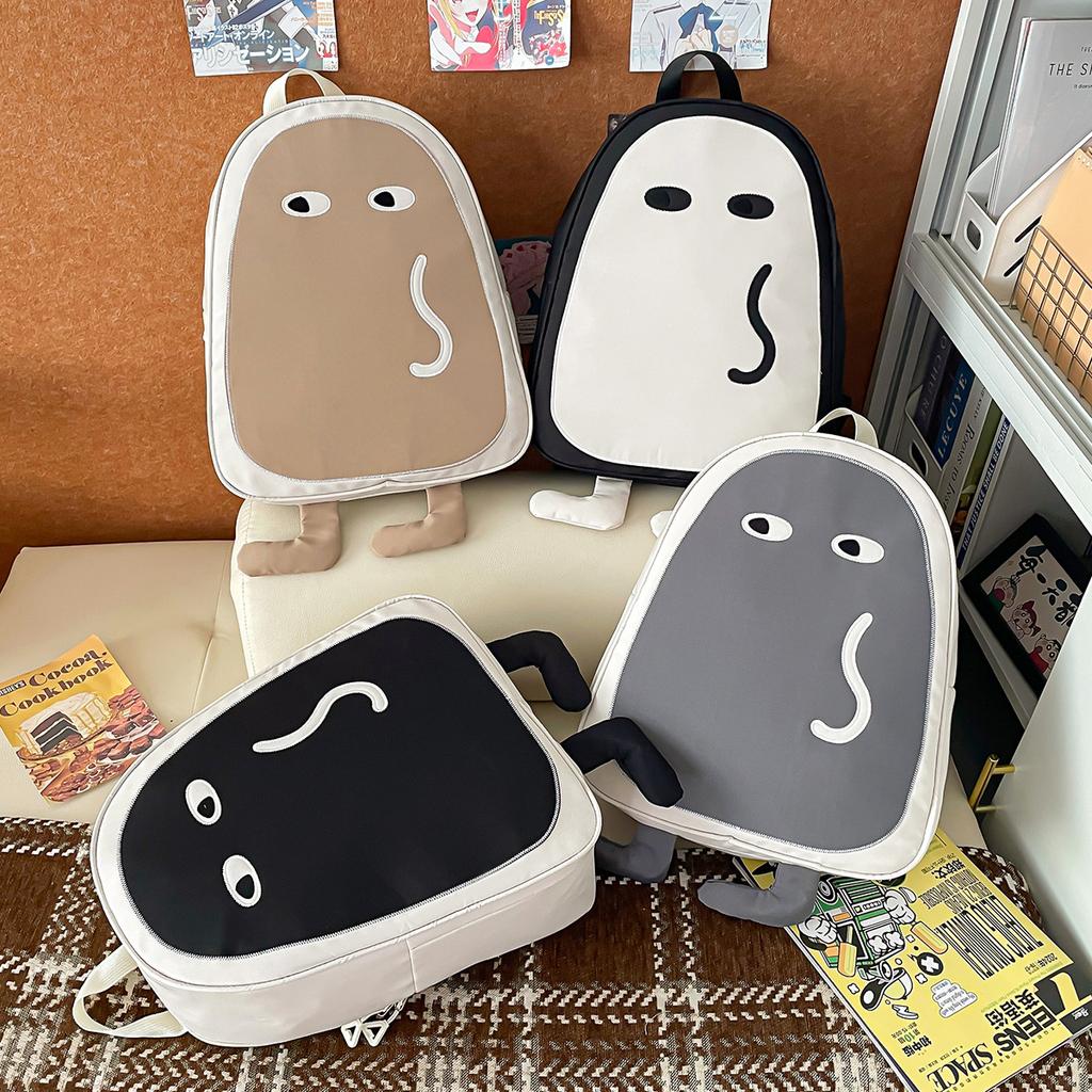 Schoolbag Trend Personality Niche Ugly Cute Funny Backpack Student Personality Cartoon School Bag Going Out to Play Versatile Leisure Bag