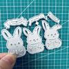 Easter 3pcs Bunny Metal Cutting Dies Stencil for DIY Scrapbooking Photo Album Embossing Paper Cards Crafts Diecuts