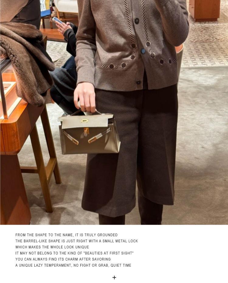 2025 Kabelka Kelly z pravé kůže s potiskem dlaně - Jedno rameno & Crossbody se zlatou přezkou