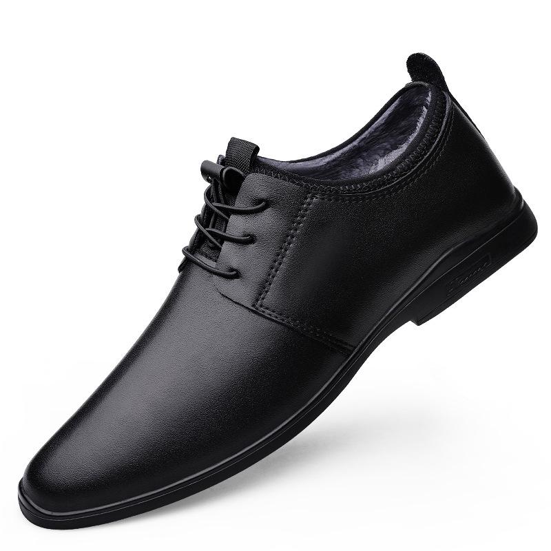 Men's Genuine Leather Formal Shoes - Breathable, Soft Sole, Heeled, Lightweight for Autumn and Winter