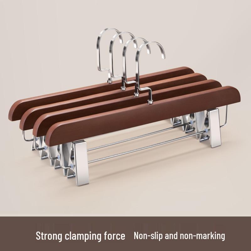 Solid Wood Non-Slip Clothes Hanger for Home, Hotels, and Stores