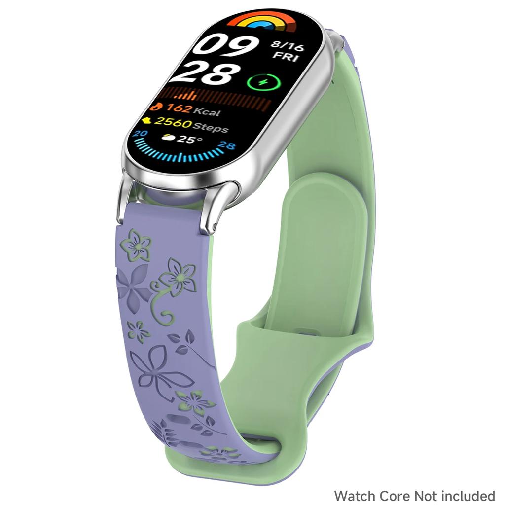 Engraved Band Strap For Mi Band 8 Xiaomi Silicone Strap for Xiaomi Band 8 Original Strap for Mi Band 9 Replacement Bracelet Mi 8